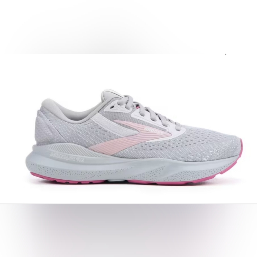 💜 Brooks Women's Light Gray & Pink Running Shoes New
